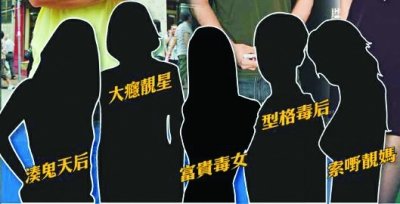 港媒曝光五大疯狂毒后 家中设吸毒房不顾儿女