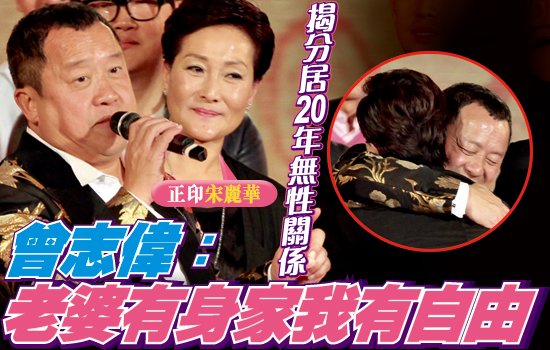 揭曾志伟与现任妻子感情：分居20年 有名无实