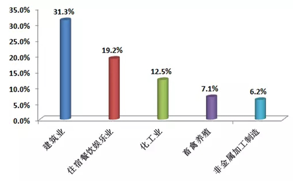 图6 2017年主要举报行业情况