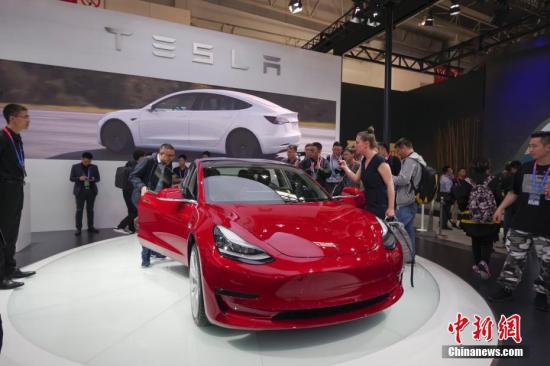 资料图片：特斯拉MODEL 3。 中新社记者 贾天勇 摄